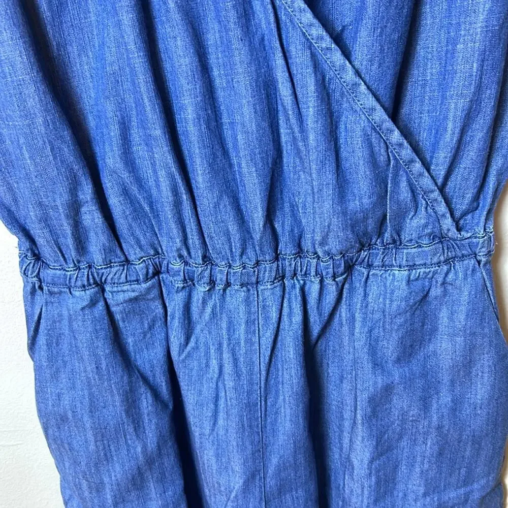 NWT J Crew Mercantile chambray denim surplice jumpsuit